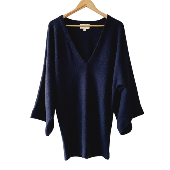 Elizabeth and James Navy Cashmere Blend Tunic Sweater - Picture 1 of 10